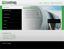 Tablet Screenshot of eficoatings.com